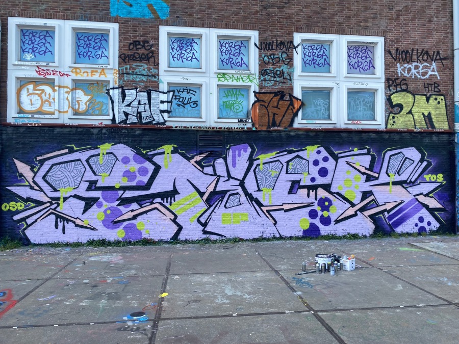 stick, ndsm, graffiti, amsterdam